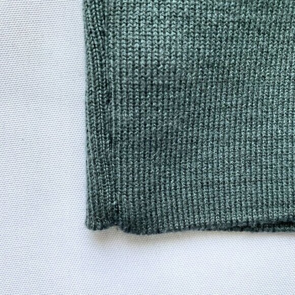 BSL MUTED BLUE COLD SHOULDER MOCK NECK KNITTED BODYCON MIDI DRESS - XS - Picture 8 of 8